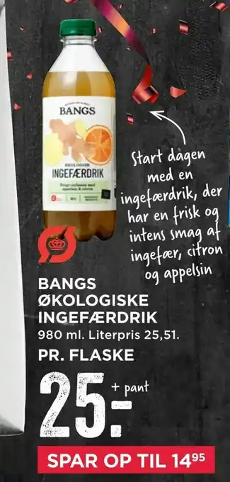 MENY Bangs økologiske ingefærdrik tilbud