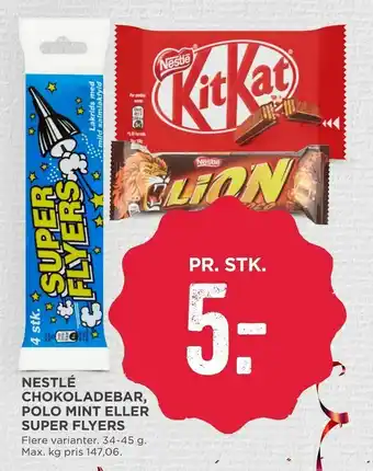 MENY Nestlé chokoladebar, polo mint eller super flyers tilbud