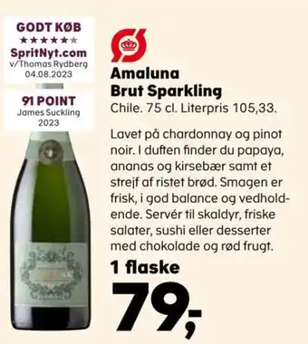 Kvickly Amaluna Brut Sparkling Chile. 75 cl. tilbud