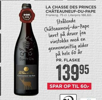 MENY La chasse des princes châteauneuf-du-pape tilbud