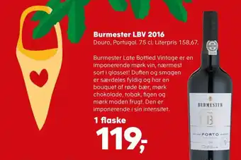 Kvickly Burmester LBV 2016 Douro, Portugal. 75 cl tilbud