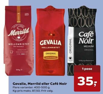 Gevalia, merrild eller café noir