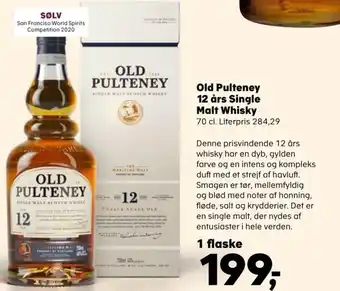 Kvickly Old Pulteney 12 års Single Malt Whisky tilbud