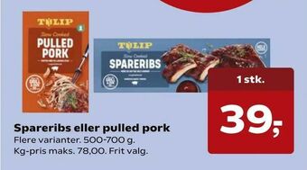 SuperBrugsen Spareribs eller pulled pork tilbud