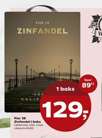 SuperBrugsen Pier 39 Zinfandel i boks tilbud