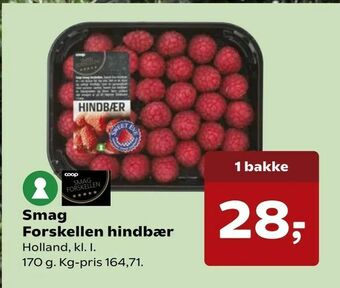 SuperBrugsen Smag Forskellen hindbær tilbud