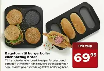 Bageform til burgerboller eller hotdog brød