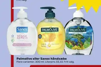 Palmolive eller Sanex håndsæbe