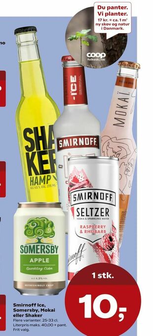 SuperBrugsen Smirnoff ice, somersby, mokai eller shaker tilbud