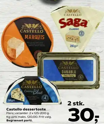 SuperBrugsen Castello dessertoste tilbud