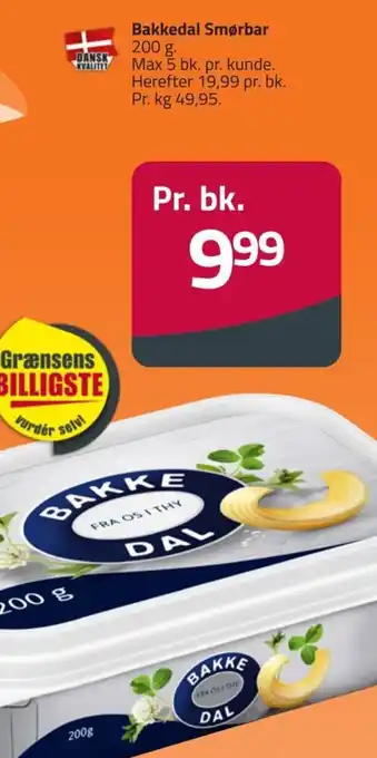 Fleggaard Bakkedal Smørbar 200 g. tilbud