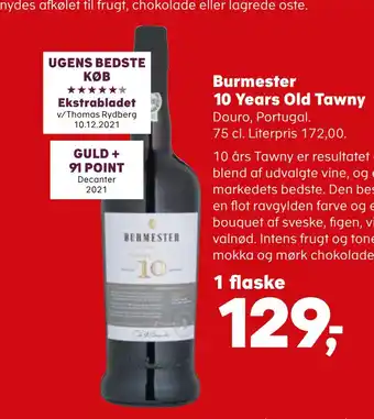 Kvickly Burmester 10 years old tawny tilbud