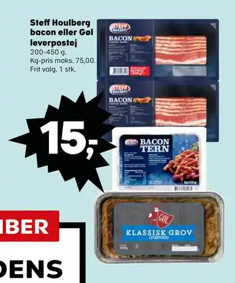 Kvickly Steff houlberg bacon eller gøl leverpostej tilbud