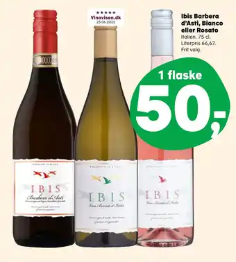 Ibis barbera d'asti, bianco eller rosato