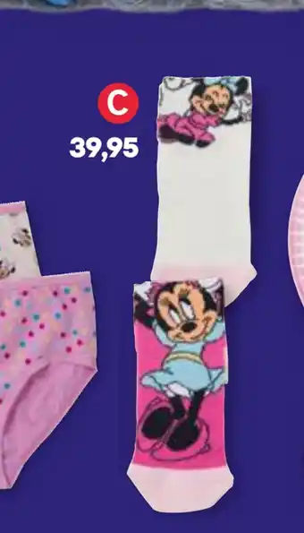 Kvickly 2-pak mickey eller minnie strømper tilbud
