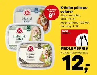 Kvickly K-salat pålægssalater tilbud
