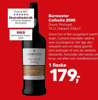 SuperBrugsen Burmester colheita 2005 tilbud