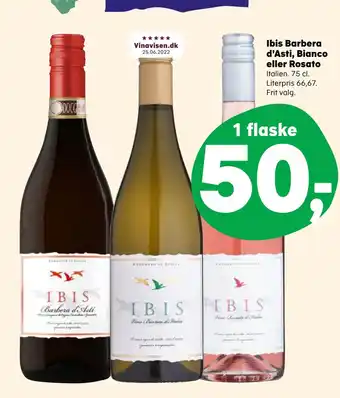 SuperBrugsen Ibis barbera d'asti, bianco eller rosato tilbud