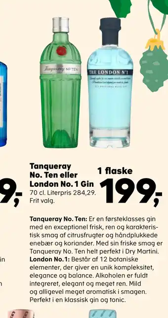 SuperBrugsen Tanqueray no. ten eller london no. 1 gin tilbud