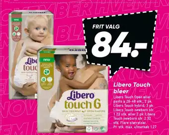 Bilka Libero touch bleer tilbud