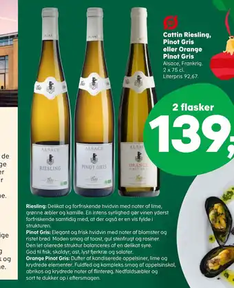 SuperBrugsen Cattin riesling, pinot gris eller orange pinot gris tilbud