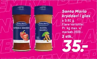 Bilka Santa maria krydderi i glas tilbud