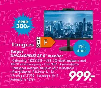Bilka Targus dm4240peuz 23,8 monitor tilbud