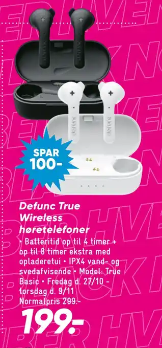 Bilka Defunc true wireless høretelefoner tilbud
