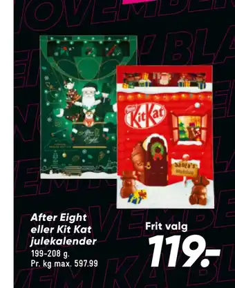 Bilka After eight eller kit kat julekalender tilbud