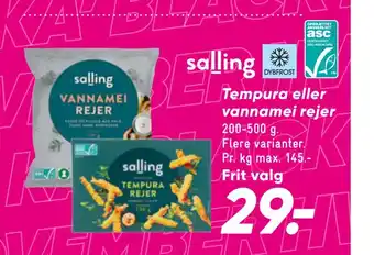 Bilka Tempura eller vannamei rejer tilbud