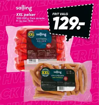 Bilka Xxl pølser tilbud