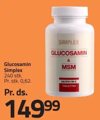 Fleggaard Glucosamin Simplex 240 stk. tilbud