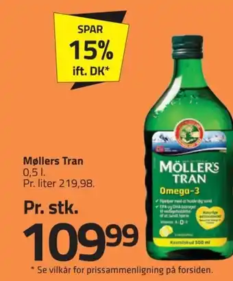 Fleggaard Møllers Tran 0,5 L tilbud