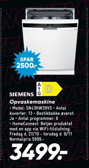 Bilka Opvaskemaskine tilbud