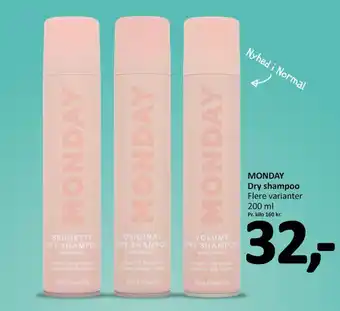 MONDAY Dry shampoo Flere varianter 200 ml