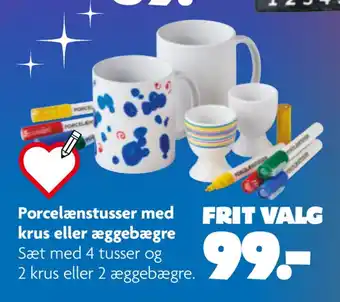 Fætter BR Porcelænstusser med krus eller æggebægre tilbud