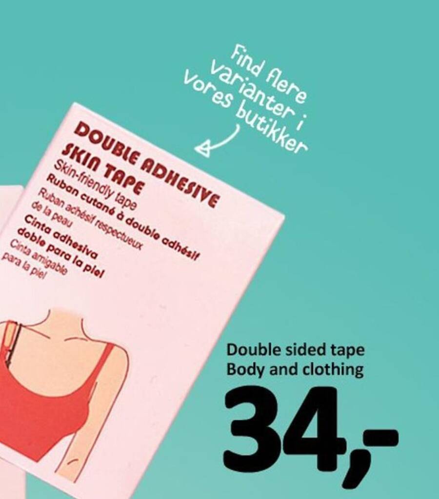 Double sided tape Body and clothing tilbud hos Normal