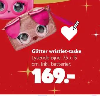 Glitter wristlet-taske