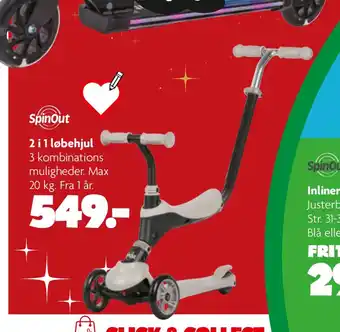 Fætter BR 2 i 1 løbehjul tilbud