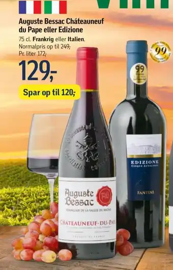 Føtex Auguste Bessac Chateauneuf du Pape eller Edizione tilbud