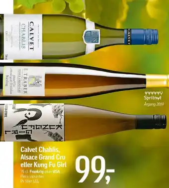 Føtex Calvet Chablis, Alsace Grand Cru eller Kung Fu Girl tilbud