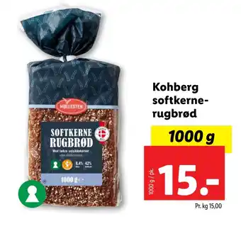Lidl Kohberg softkernerugbrød tilbud
