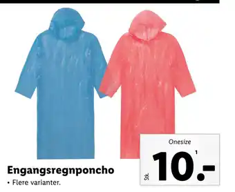 Lidl Engangsregnponcho tilbud