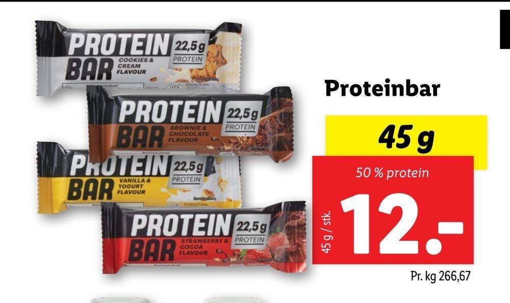 Proteinbar tilbud hos Lidl