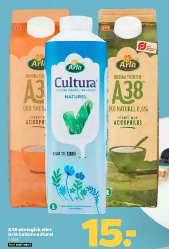 Netto A38 økologisk eller arla cultura natural tilbud