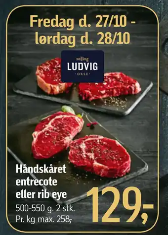 Føtex Håndskåret entrecote eller rib eye tilbud