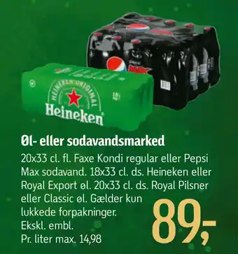 Føtex Øl- eller sodavandsmarked tilbud