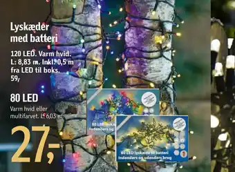 Føtex Lyskæder med batteri tilbud