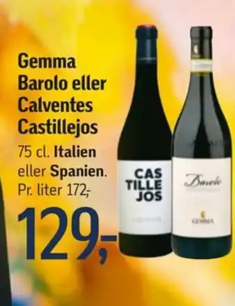 Føtex Gemma Barolo eller Calventes Castillejos tilbud