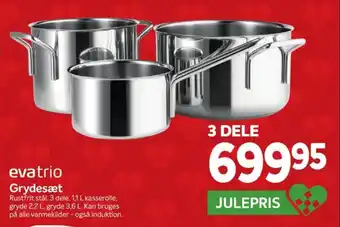 Din Isenkræmmer Eva trio grydesæt tilbud